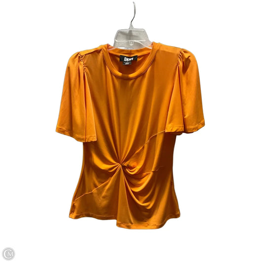 Top Short Sleeve By Dkny In Orange, Size: M