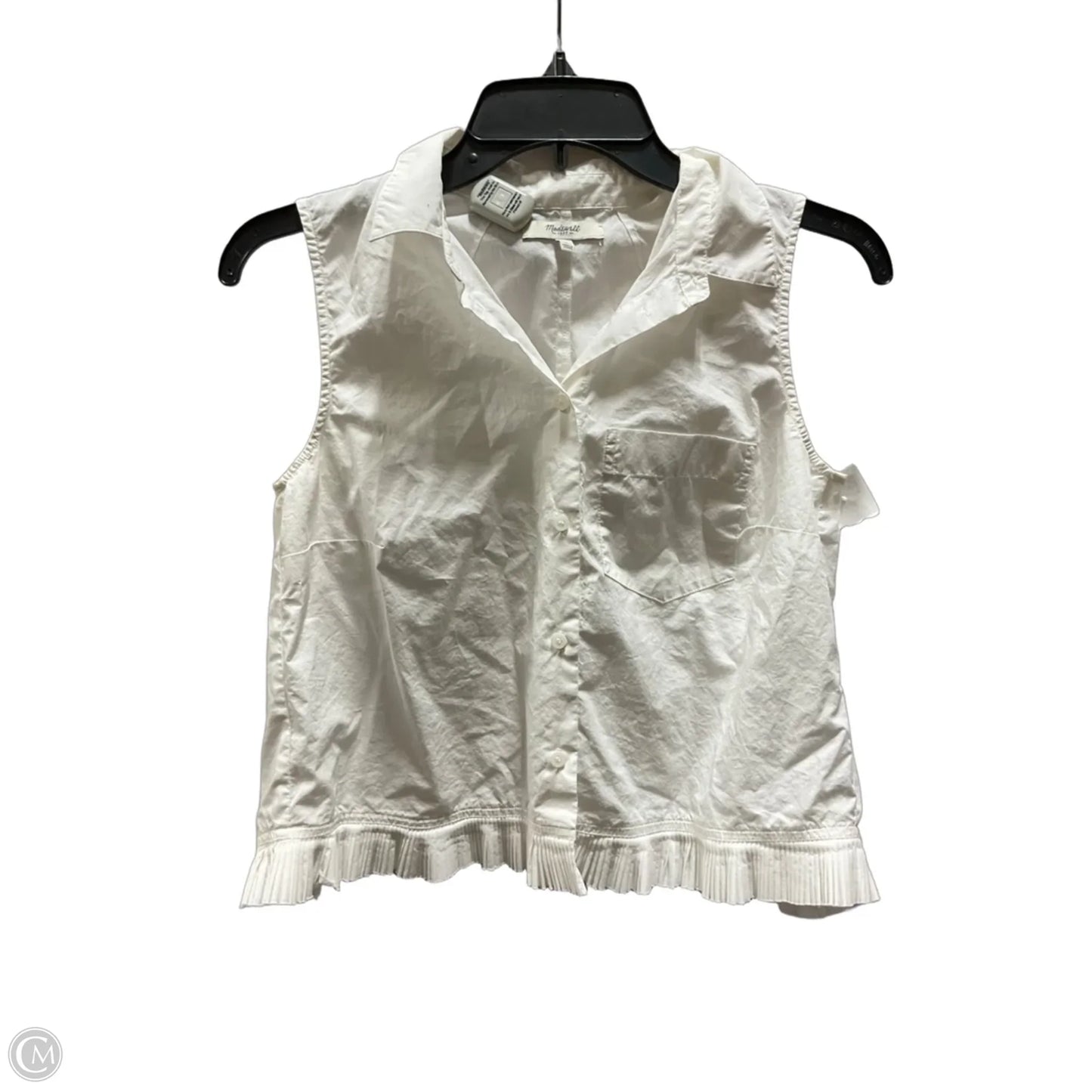 Blouse Sleeveless By Madewell In White, Size: S