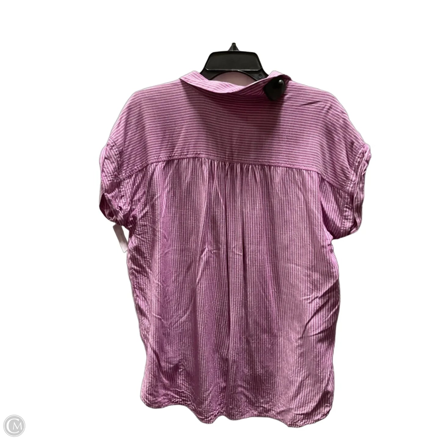 Blouse Short Sleeve By Loft In Striped Pattern, Size: Xl