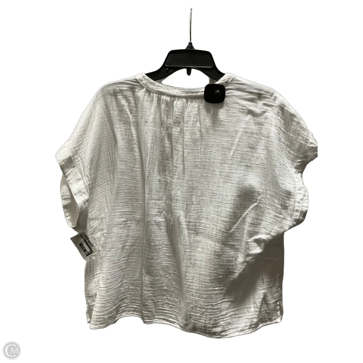 Top Short Sleeve By Gap In White, Size: L