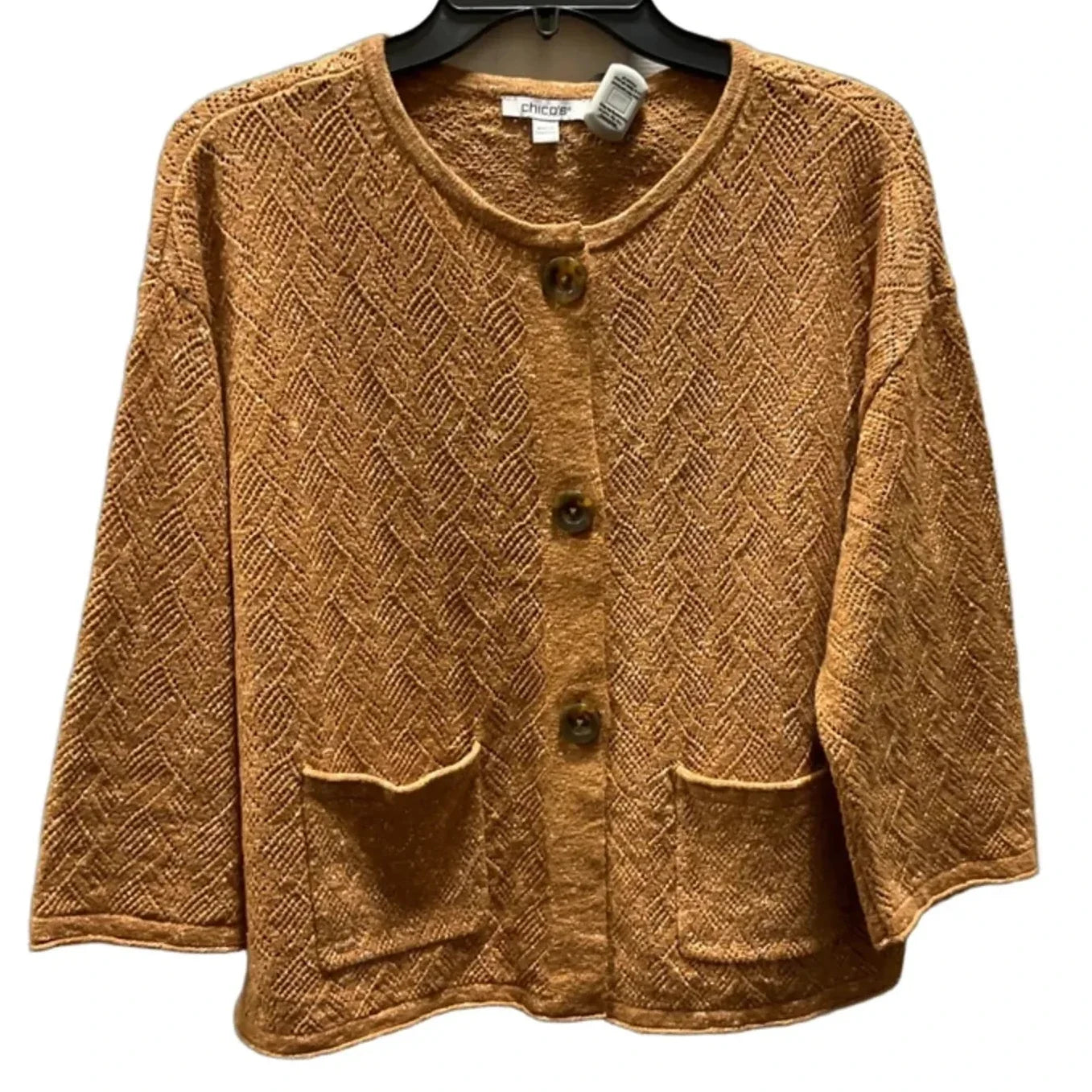 Cardigan By Chicos In Tan, Size: M