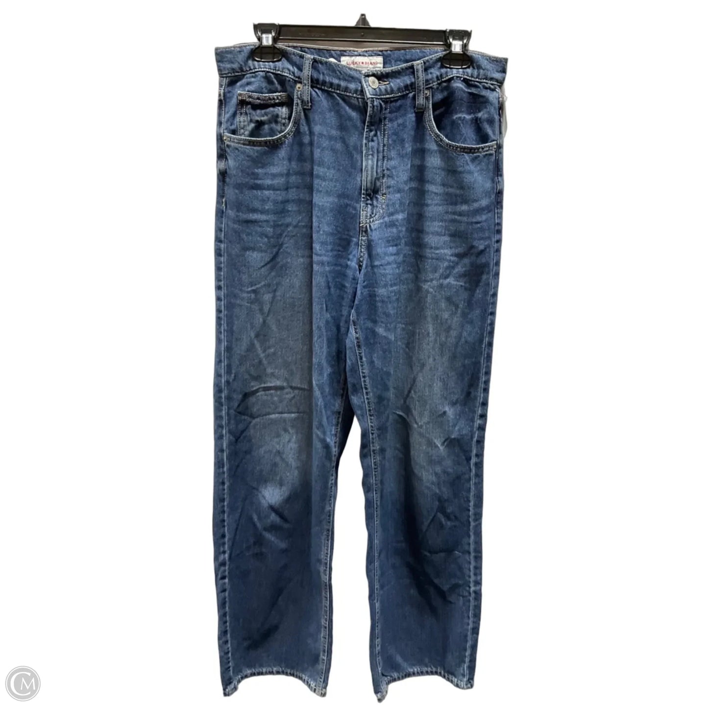 Jeans Wide Leg By Lucky Brand In Blue Denim, Size: 10