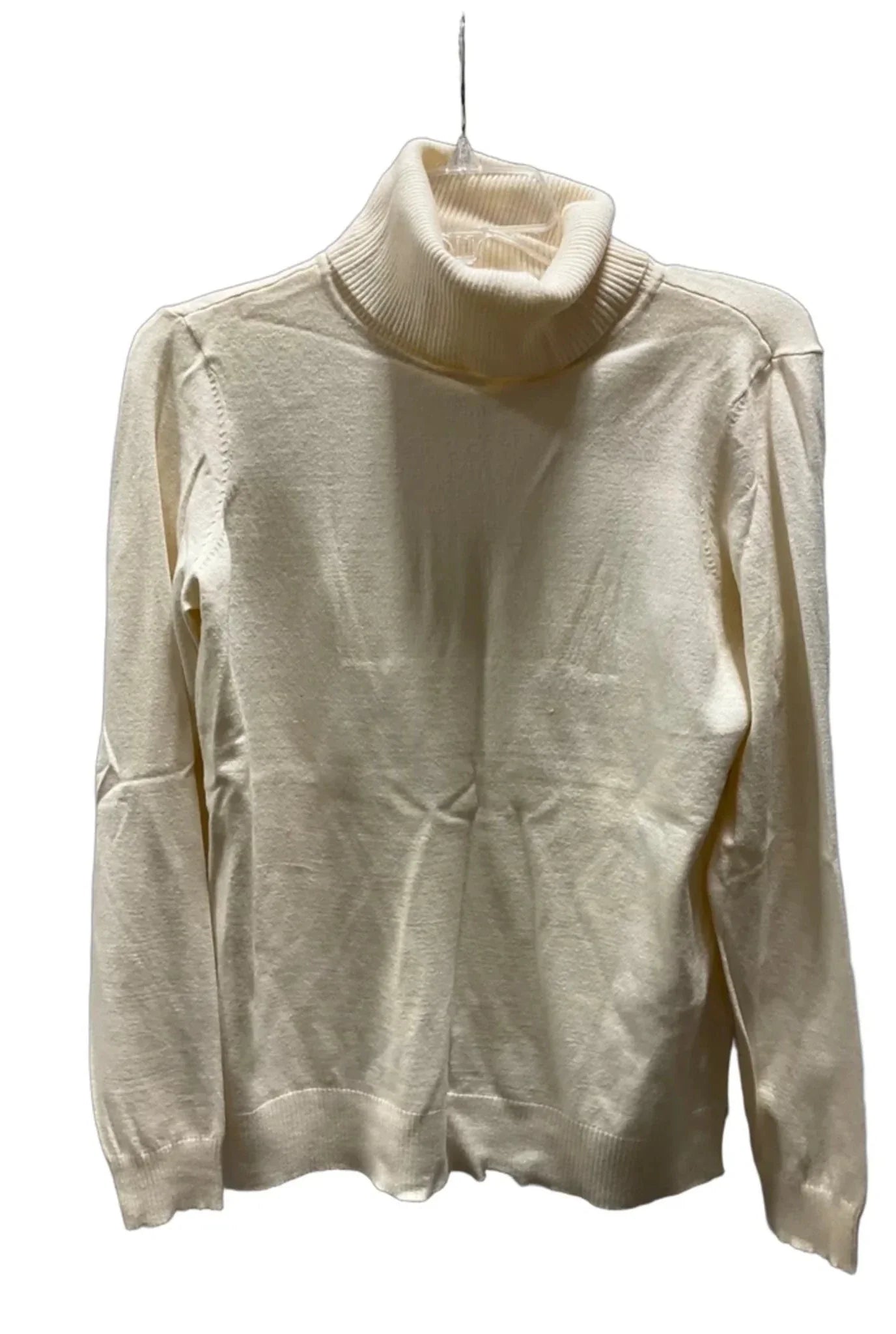 Top Long Sleeve By Style And Company In Cream, Size: S