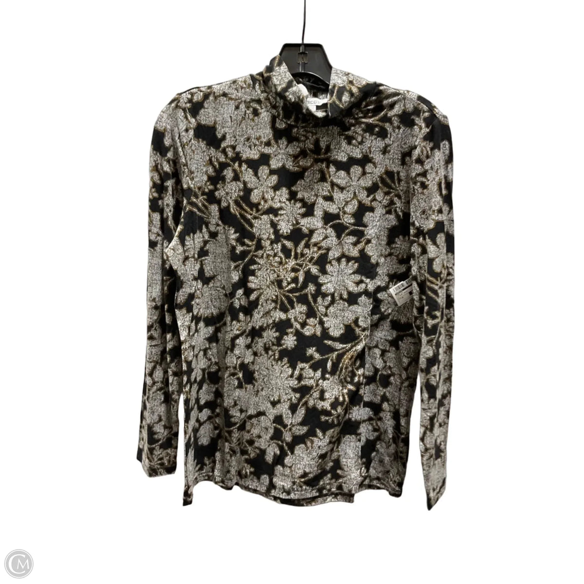 Top Long Sleeve By Chicos In Floral Print, Size: M