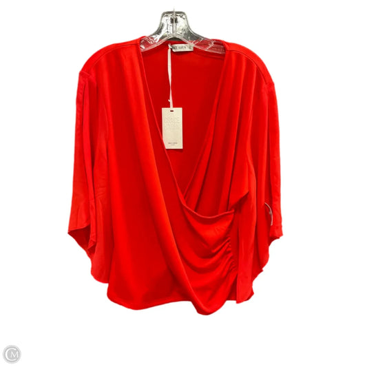 Top Short Sleeve By Grace In Red, Size: 2x