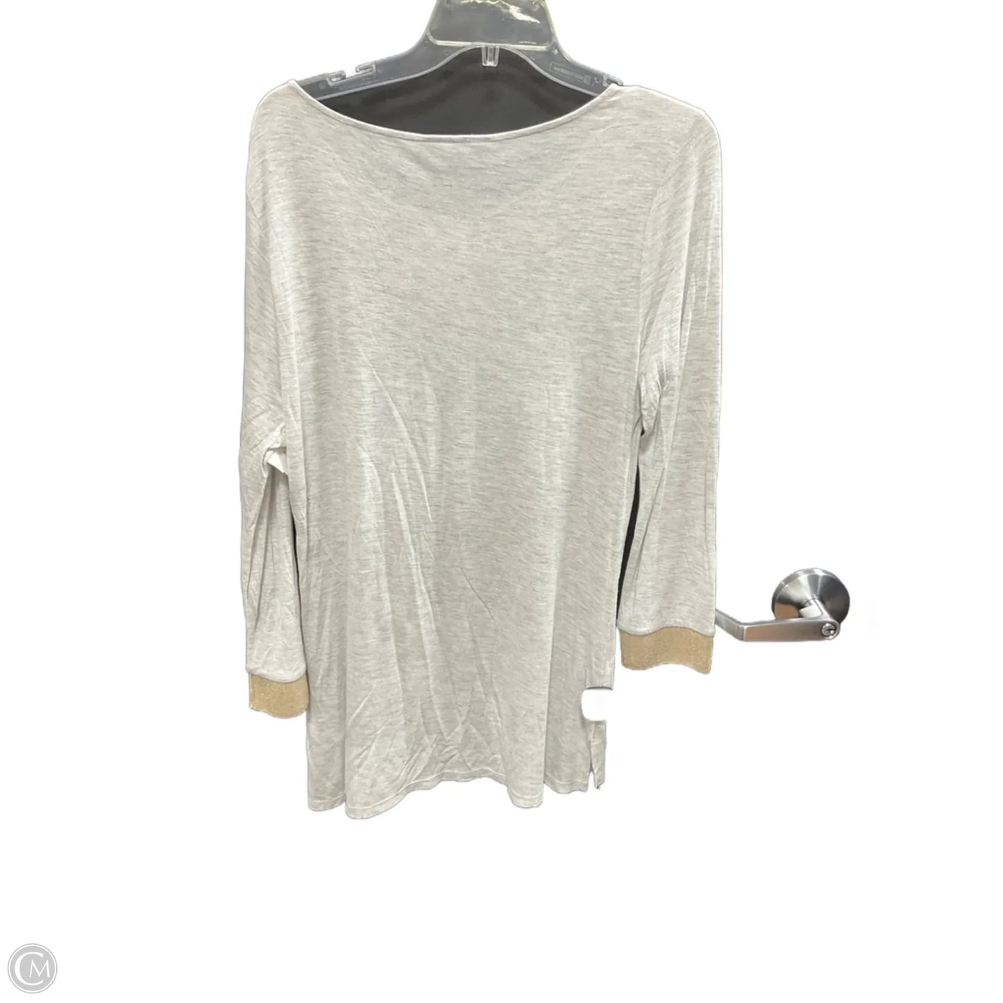 Top Long Sleeve Basic By Inc In Grey, Size: L