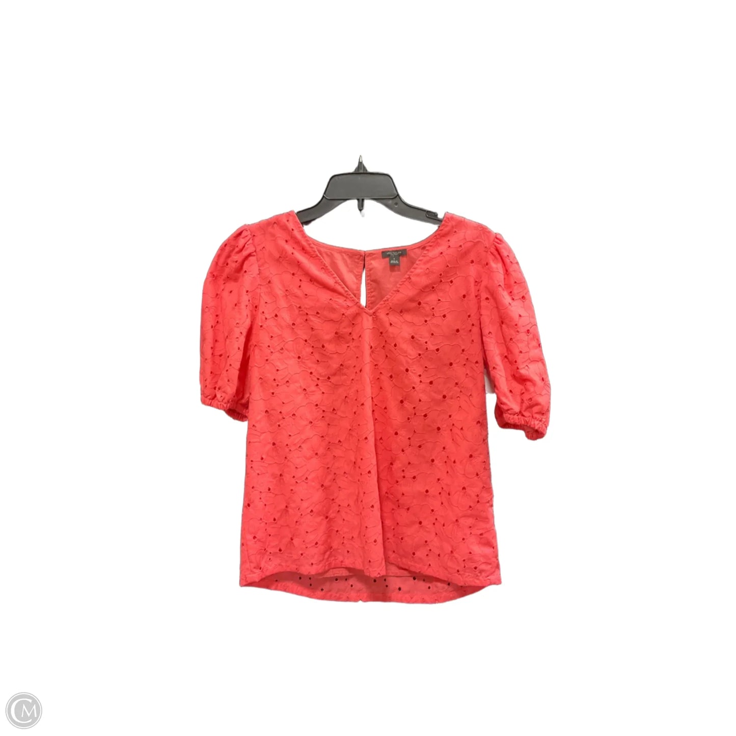 Top Short Sleeve By Ann Taylor In Coral, Size: S