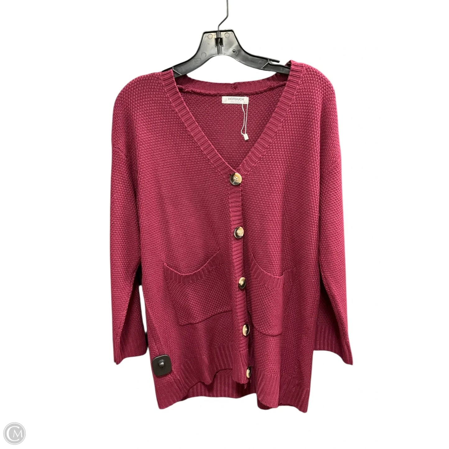 Sweater Cardigan By Clothes Mentor In Red, Size: Xl