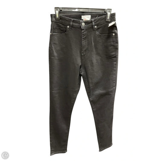 Jeans Skinny By Loft In Black Denim, Size: 4