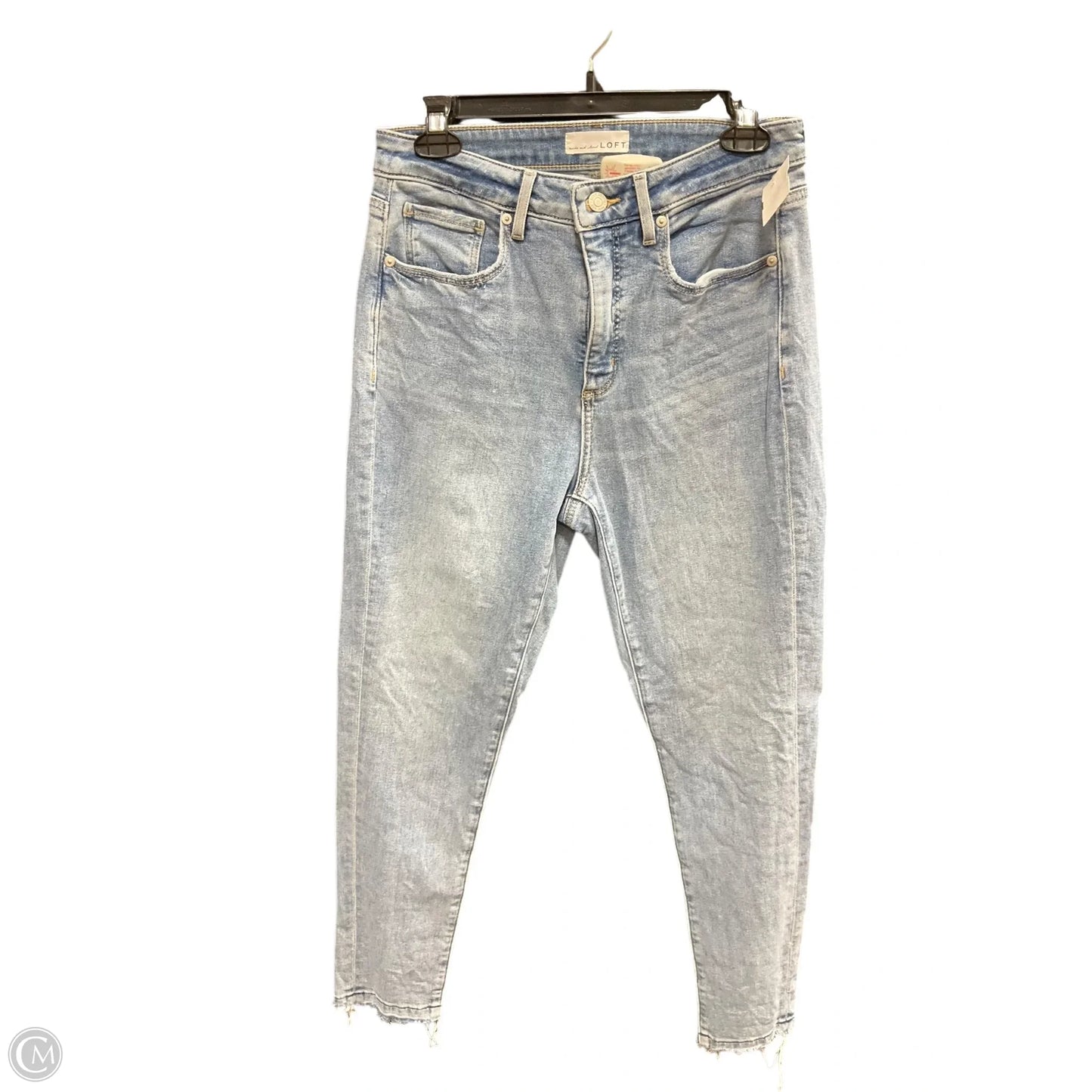 Jeans Skinny By Loft In Blue Denim, Size: 4
