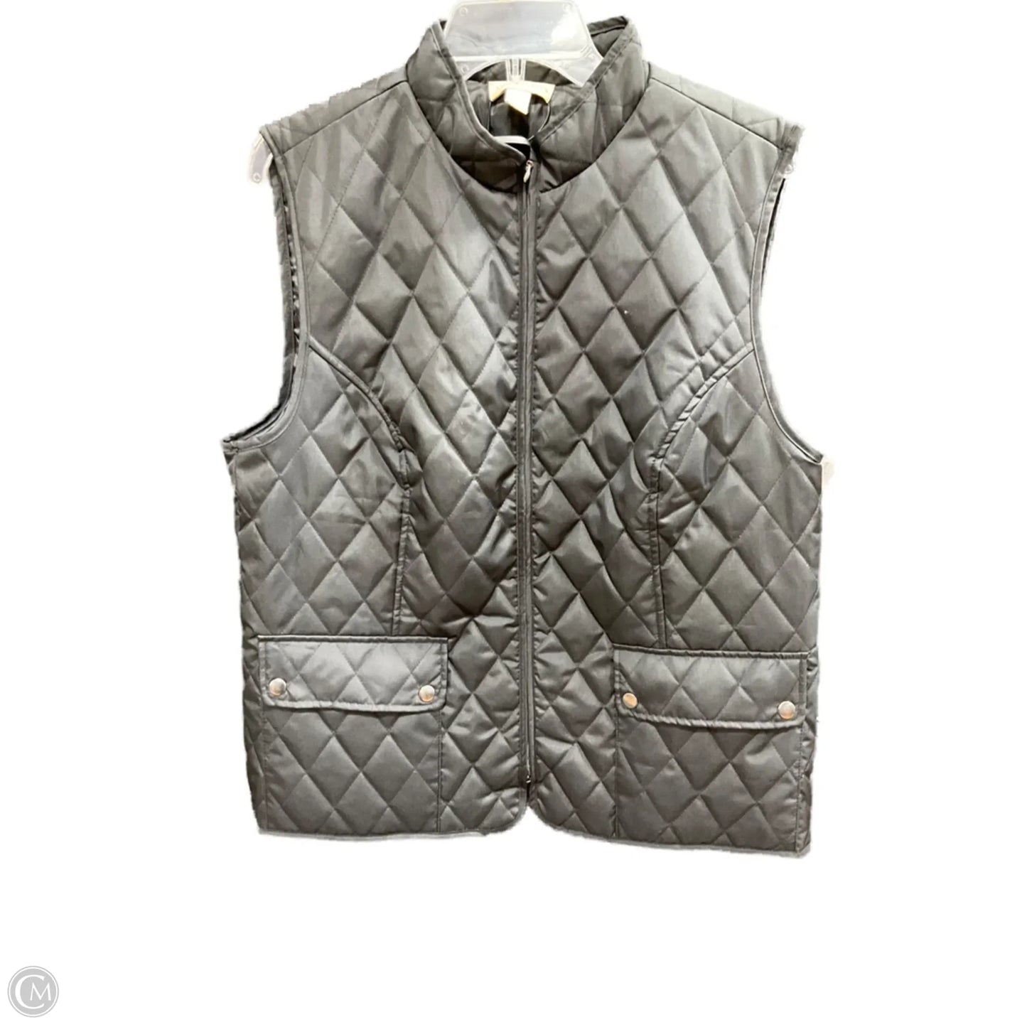 Vest Puffer & Quilted By Appleseeds In Black, Size: L