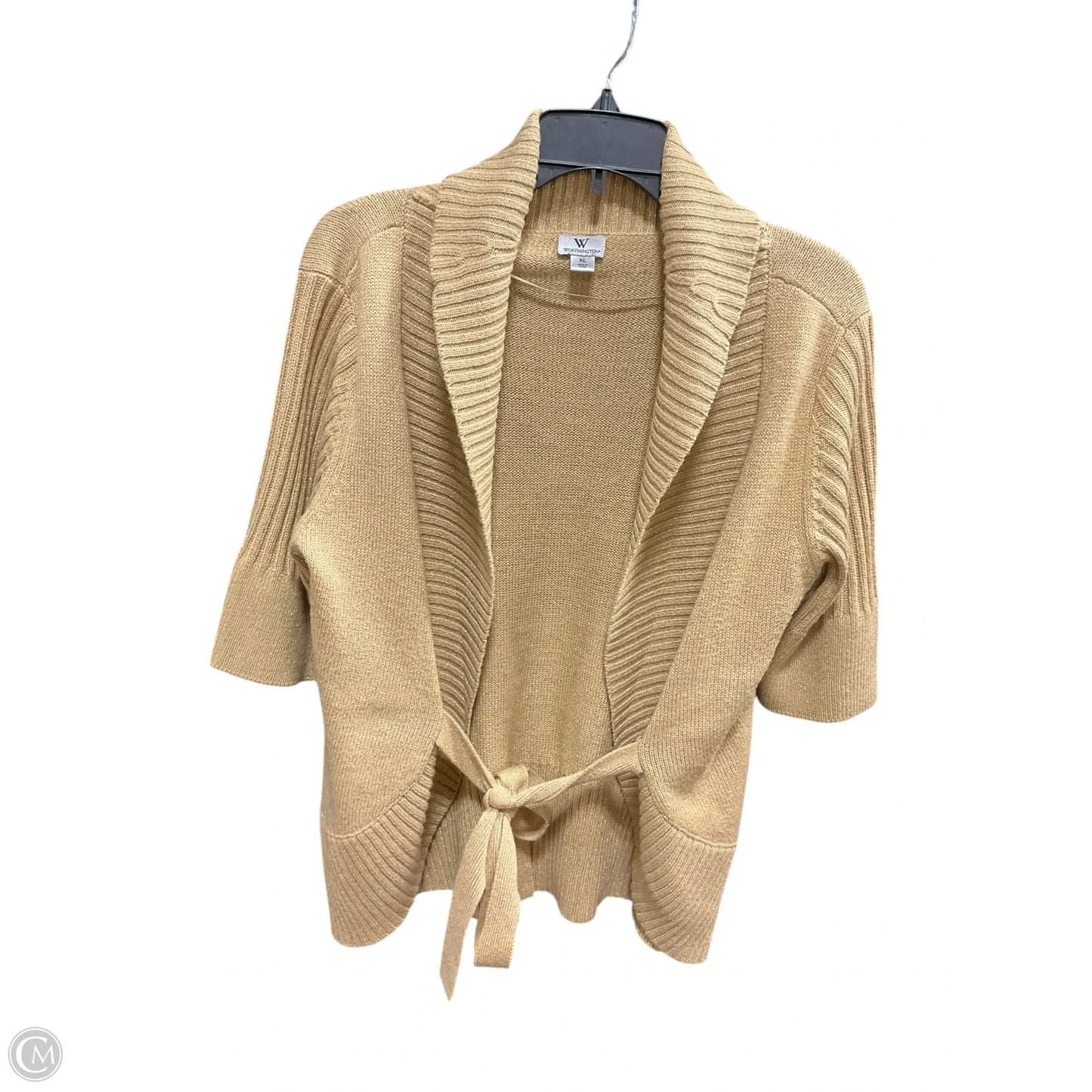 Sweater Cardigan By Worthington In Gold, Size: Xl
