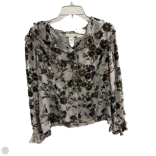 Blouse Long Sleeve By Virgo In Black, Size: 8
