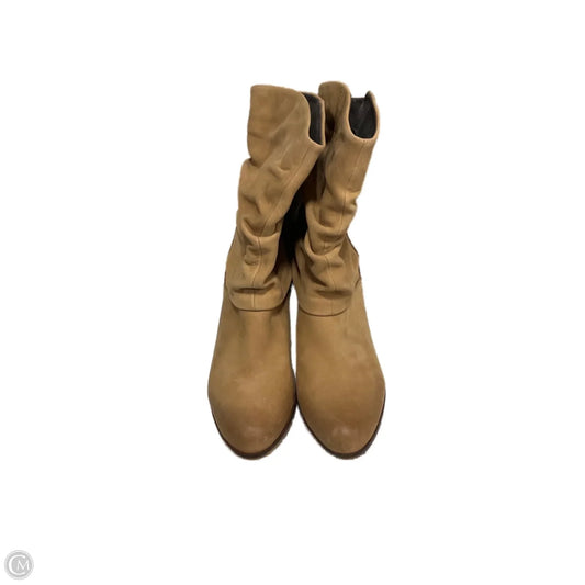 Boots Ankle Heels By Aldo In Tan, Size: 8.5