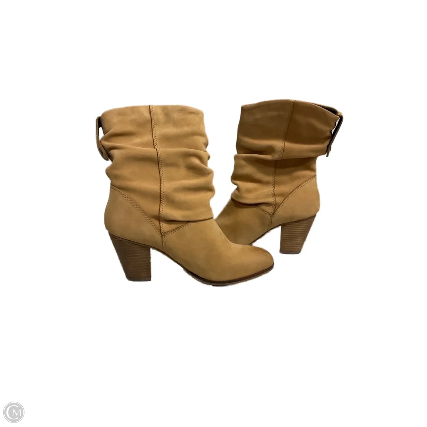 Boots Ankle Heels By Aldo In Tan, Size: 8.5
