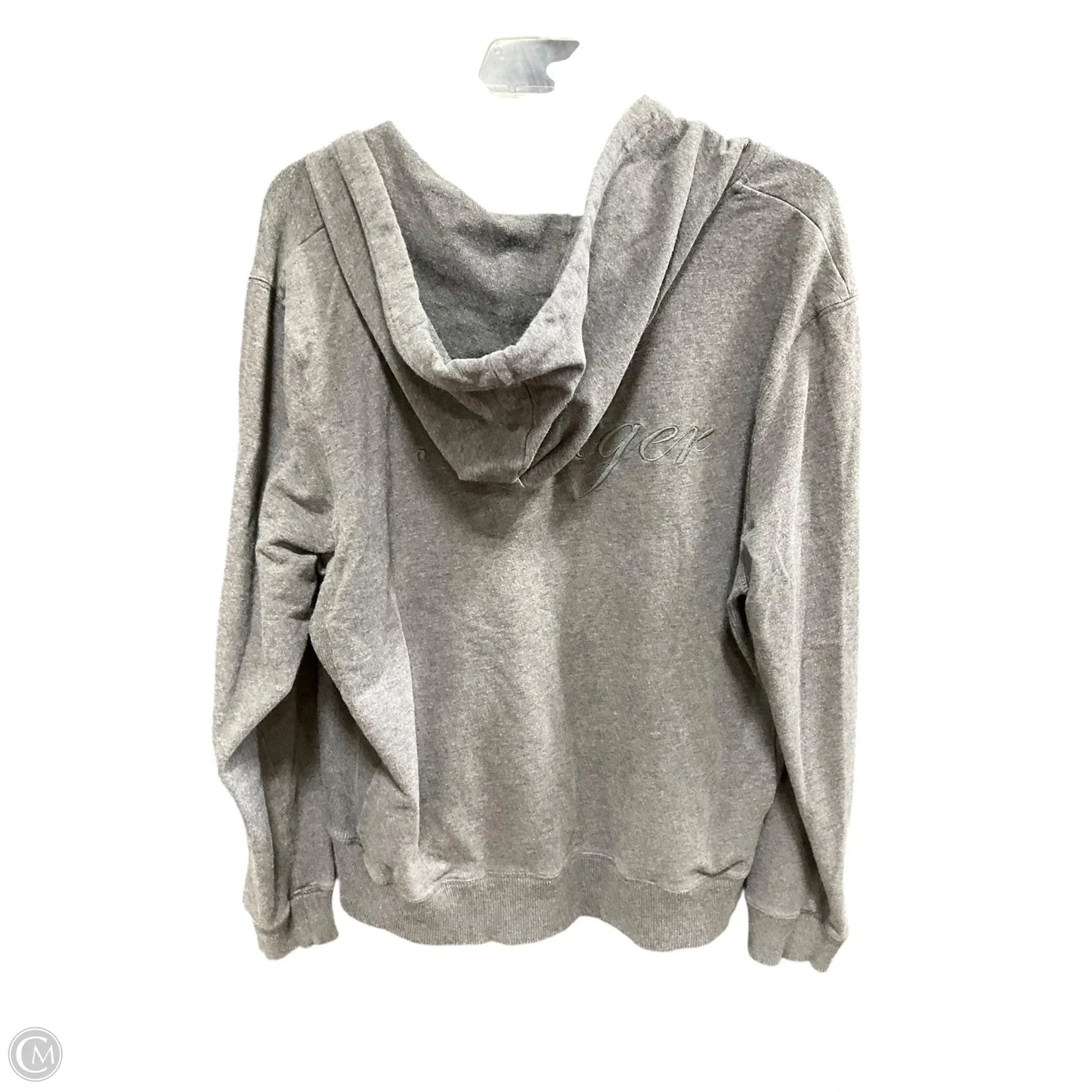 Athletic Jacket By Tommy Hilfiger In Grey, Size: Xxl