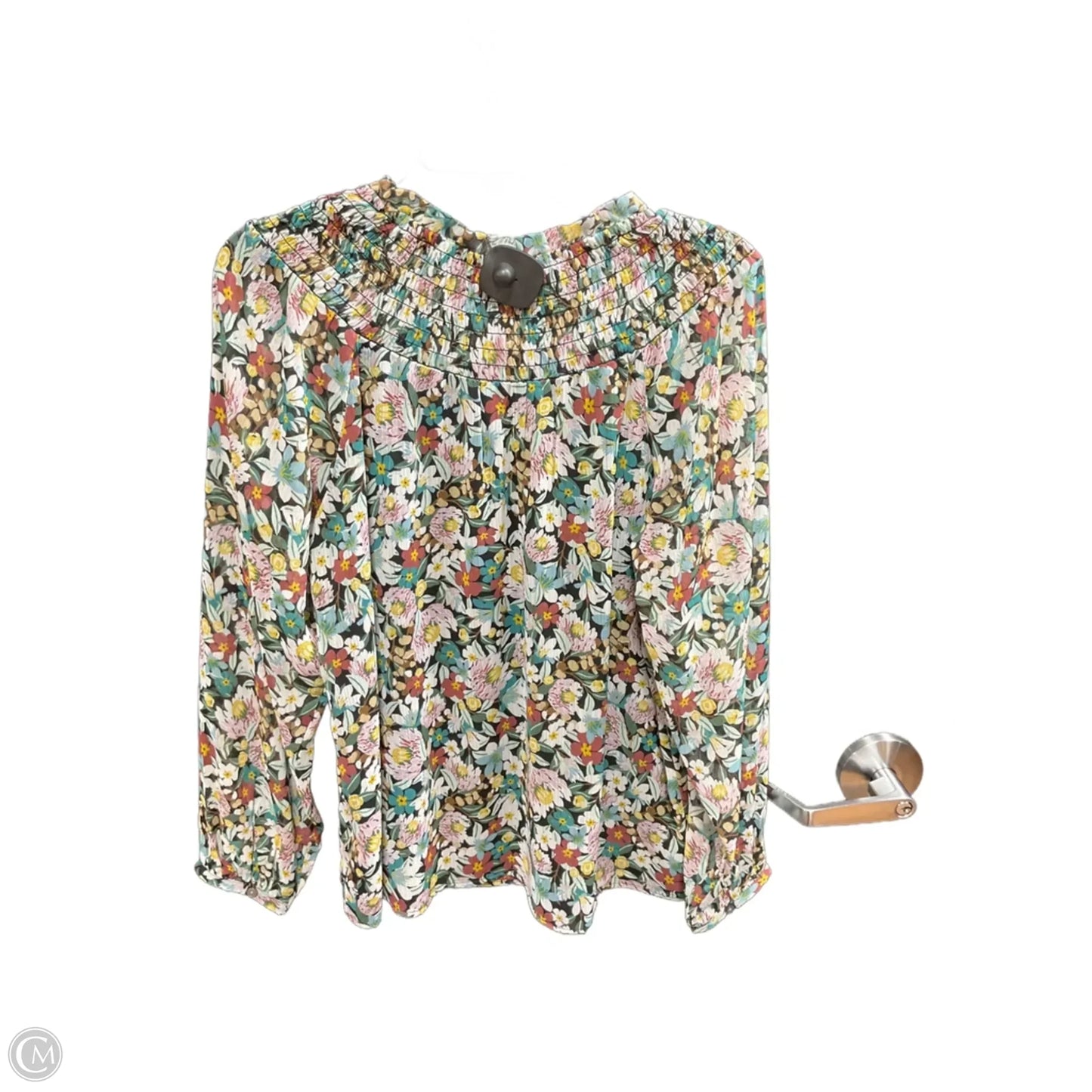 Top Long Sleeve By Loft In Floral Print, Size: M
