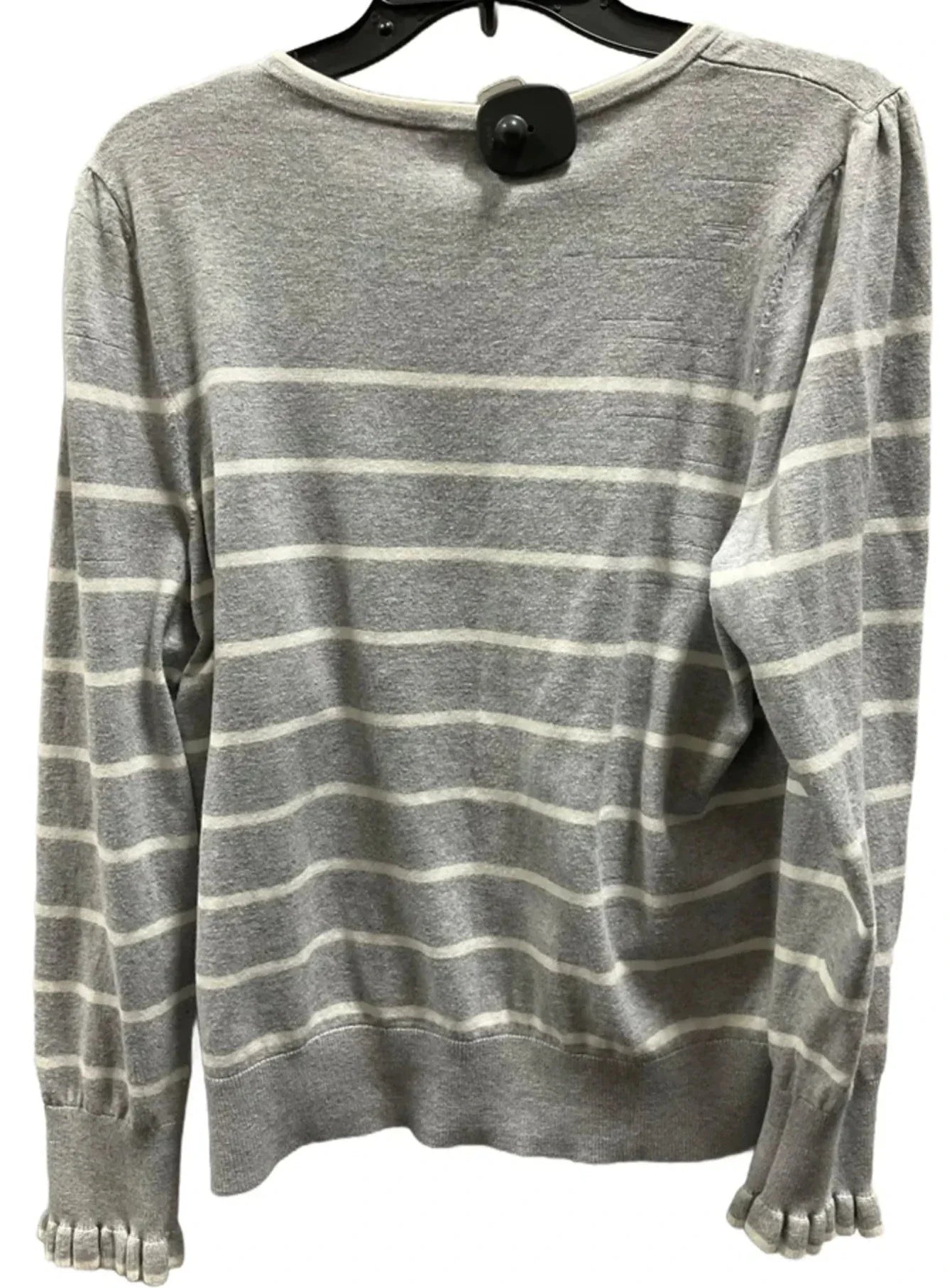 Cardigan By Talbots In Striped Pattern, Size: L