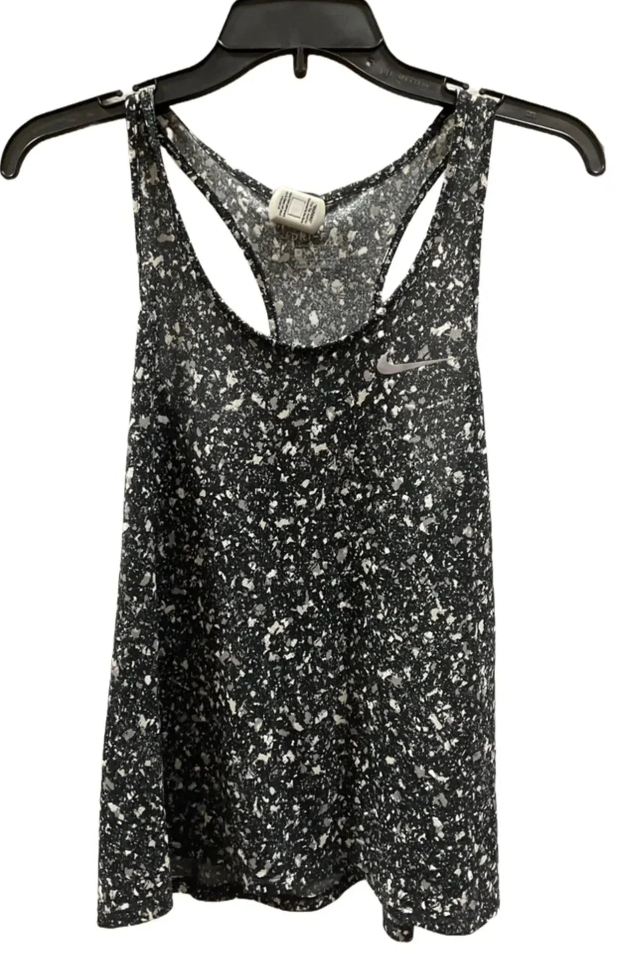 Athletic Tank Top By Nike In Black & Grey, Size: M