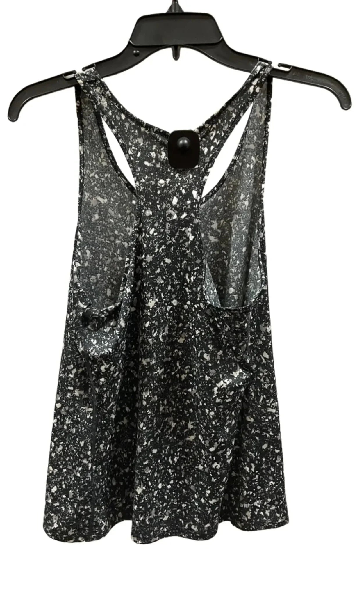 Athletic Tank Top By Nike In Black & Grey, Size: M