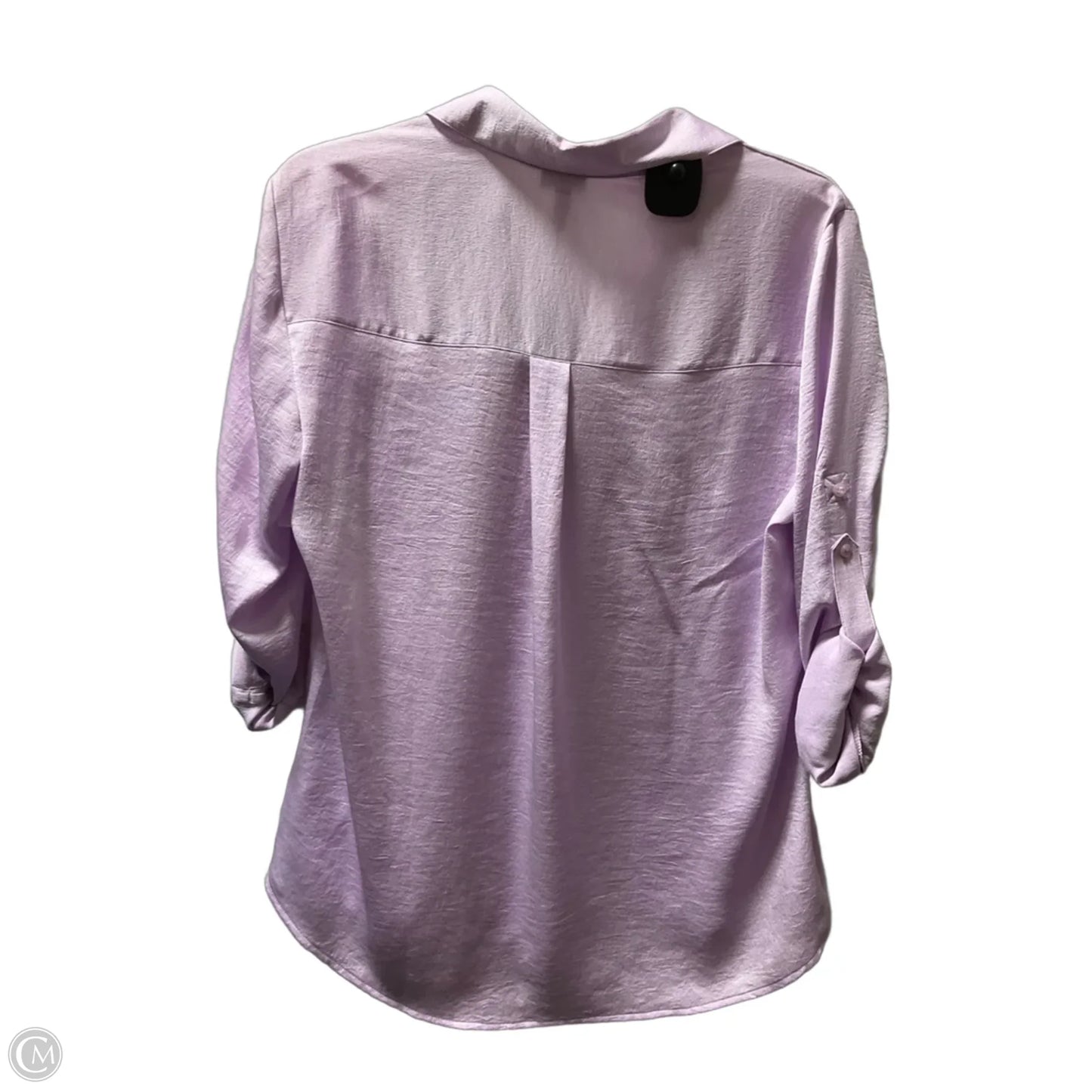 Blouse 3/4 Sleeve By Express In Purple, Size: L