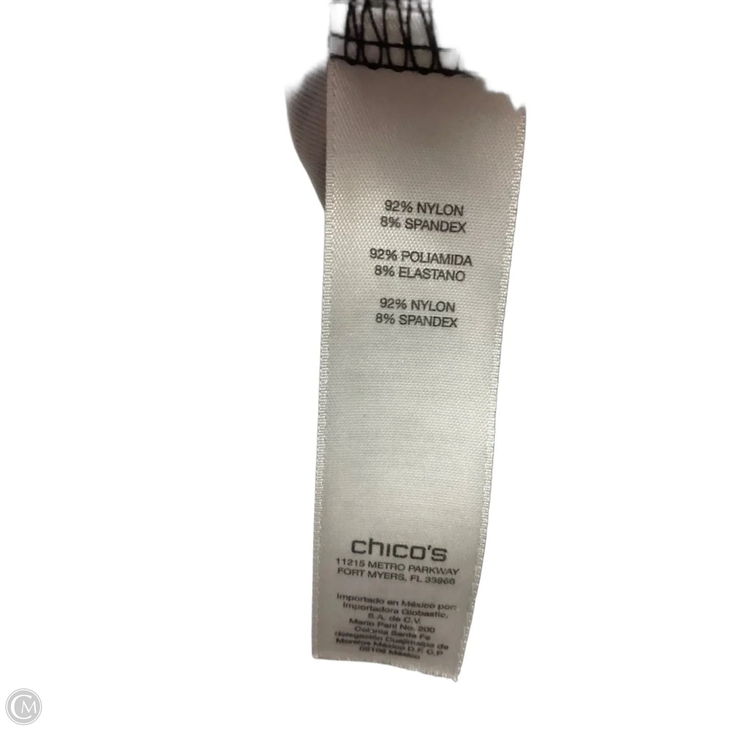 Top Sleeveless Basic By Chicos In Black & White, Size: M