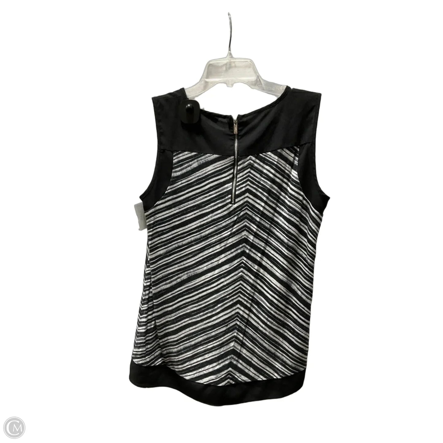 Top Sleeveless By Calvin Klein In Striped Pattern, Size: S