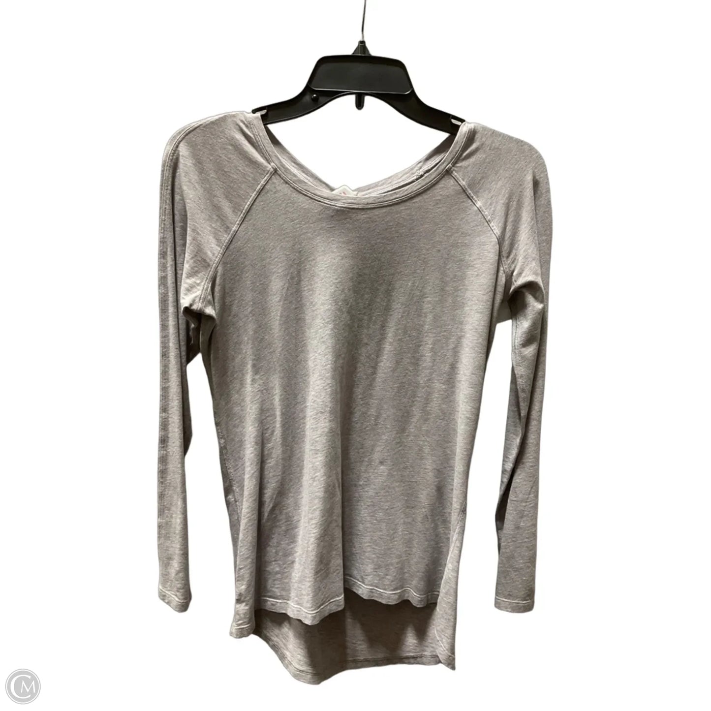Athletic Top Long Sleeve Crewneck By Lululemon In Grey, Size: 4