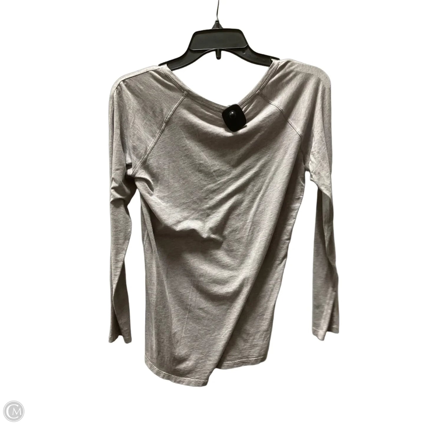 Athletic Top Long Sleeve Crewneck By Lululemon In Grey, Size: 4