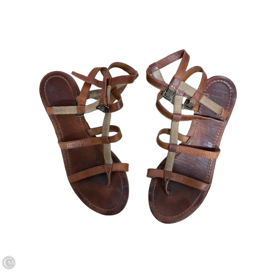 Sandals Designer By Frye In Tan, Size: 10