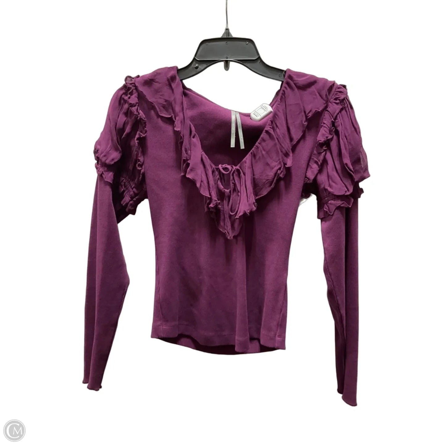 Top Long Sleeve By Anthropologie In Purple, Size: S