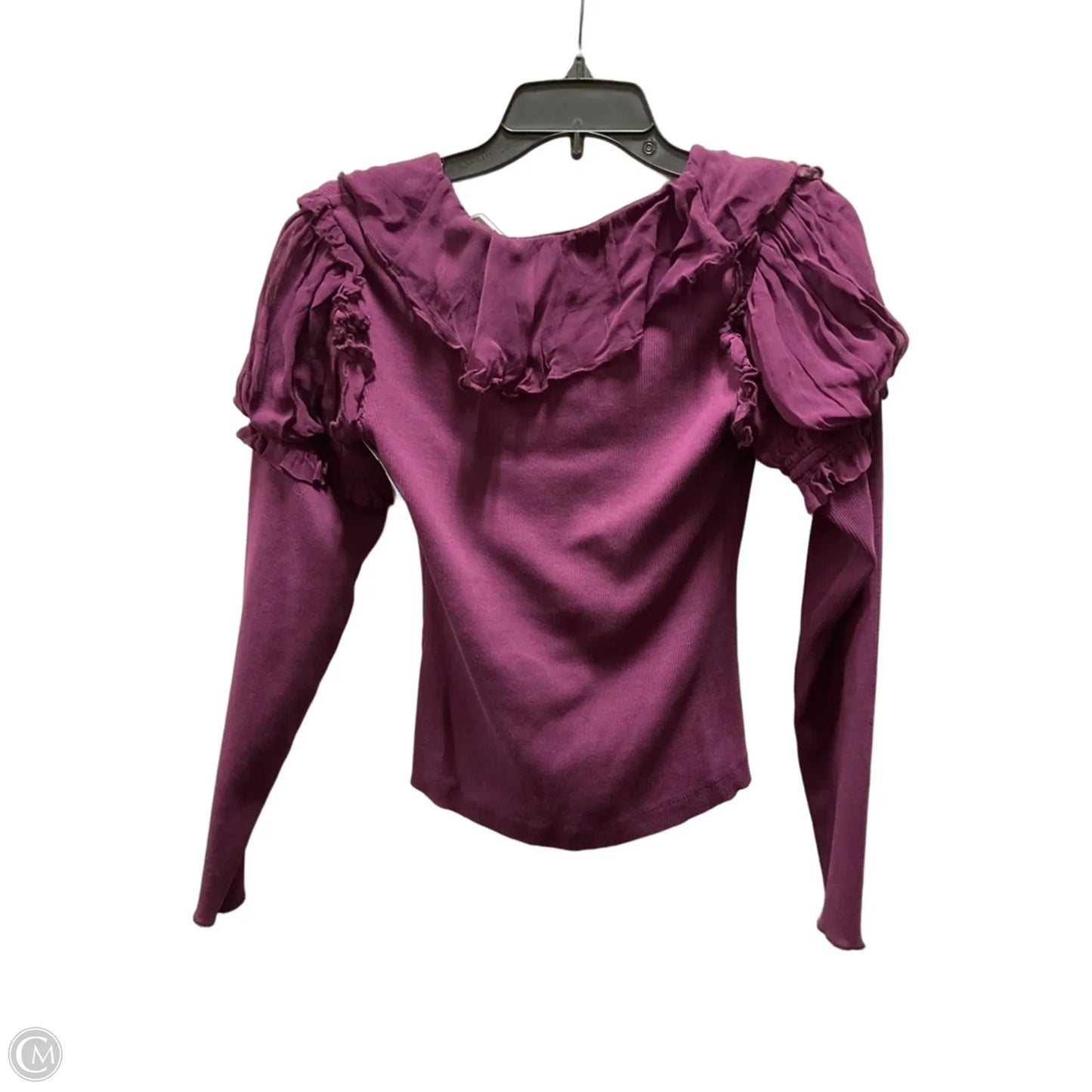 Top Long Sleeve By Anthropologie In Purple, Size: S
