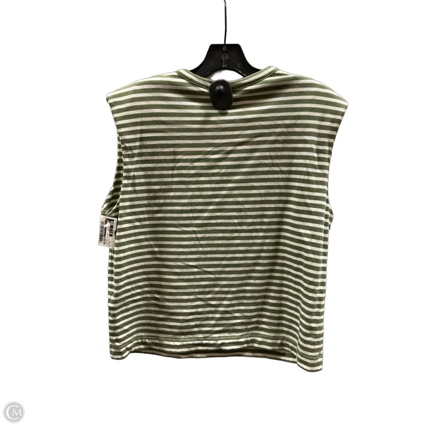 Top Short Sleeve By Madewell In Striped Pattern, Size: M