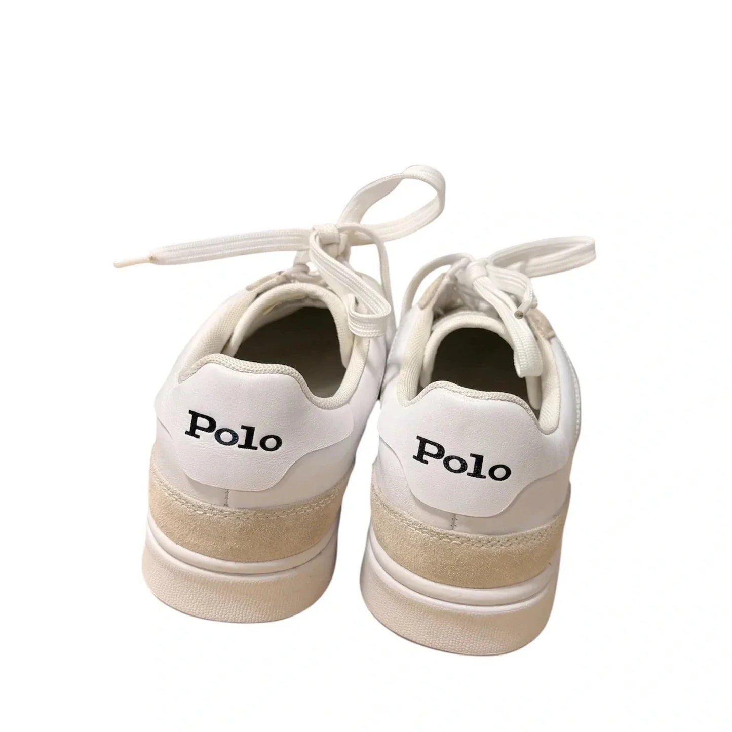 Shoes Athletic By Polo Ralph Lauren In Tan & White, Size: 7.5