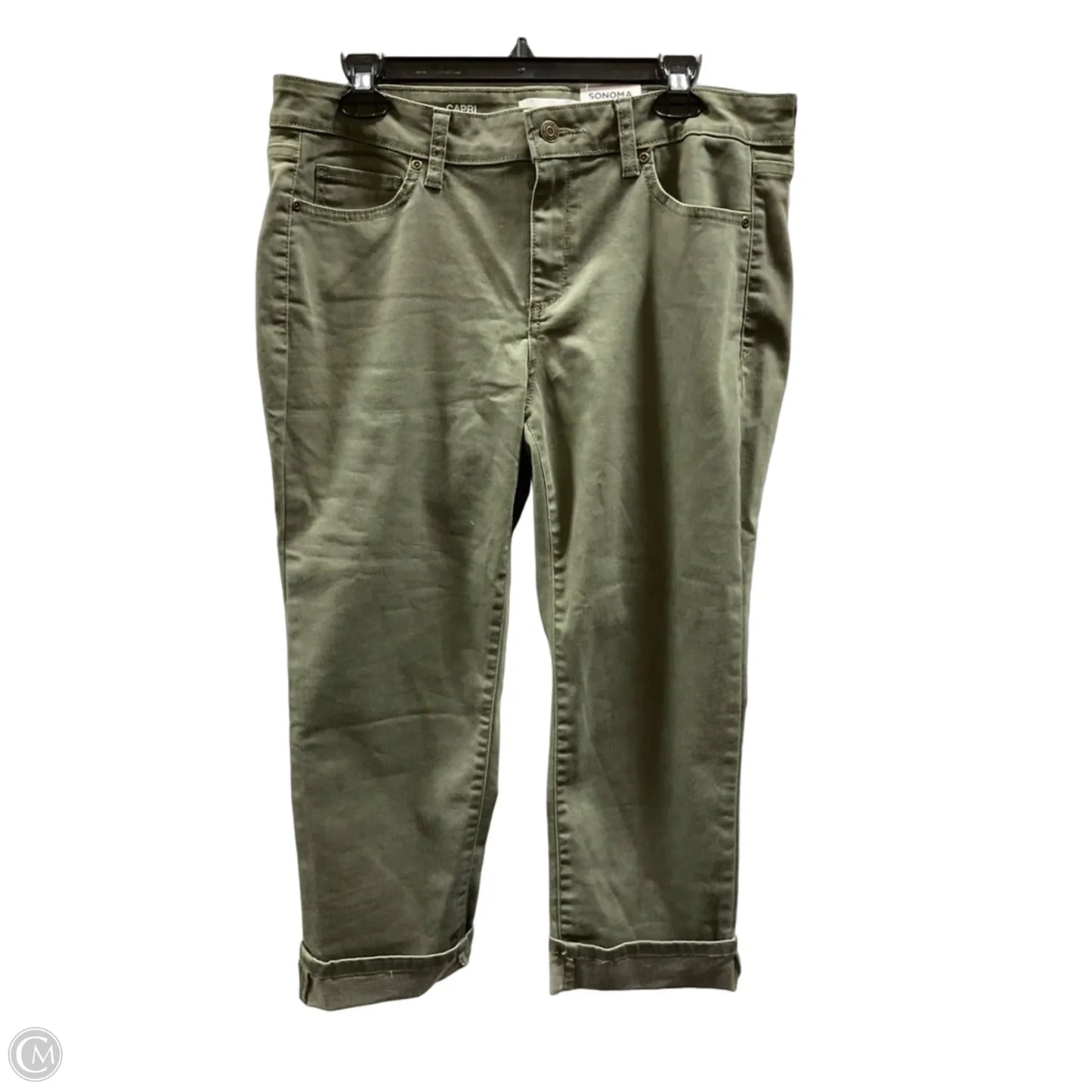 Capris By Sonoma In Green Denim, Size: 14