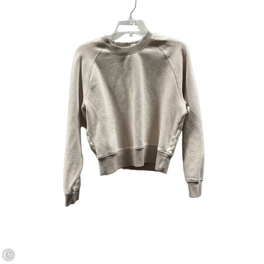 Athletic Sweatshirt Crewneck By Athleta In Beige, Size: Xs