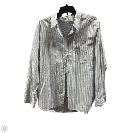 Blouse Long Sleeve By Gap In Striped Pattern, Size: Xxl
