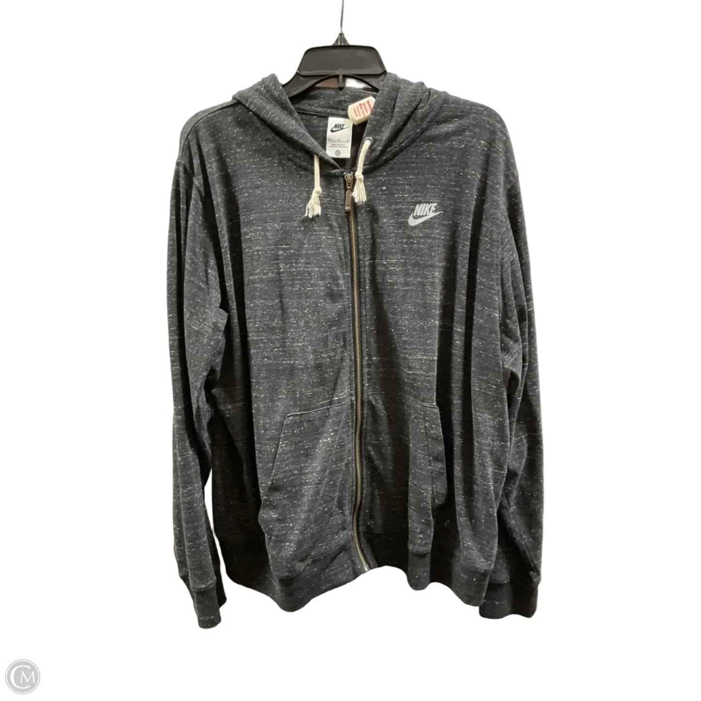 Athletic Jacket By Nike In Grey, Size: Xl