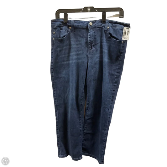 Capris By Liverpool In Blue Denim, Size: 12