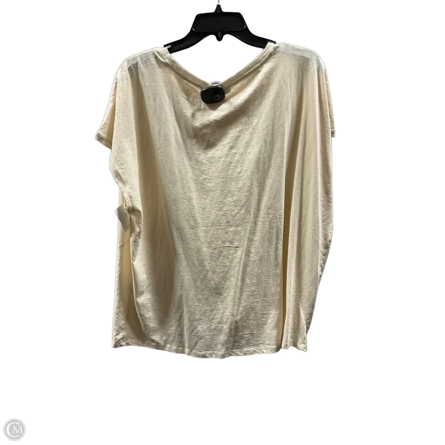 Top Short Sleeve Basic By Chicos In Cream, Size: Xl