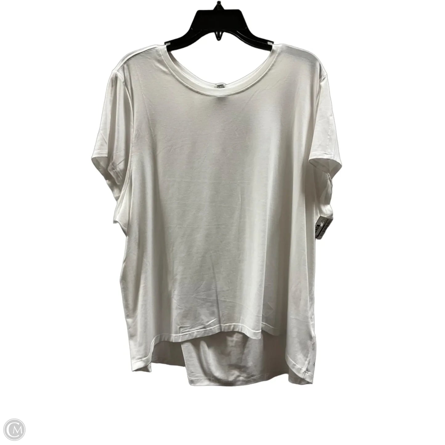 Athletic Top Short Sleeve By Athleta In White, Size: Xl