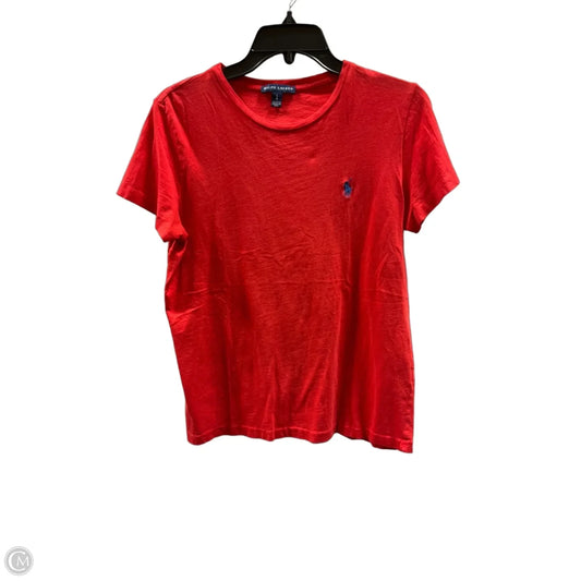 Top Short Sleeve By Ralph Lauren In Red, Size: L