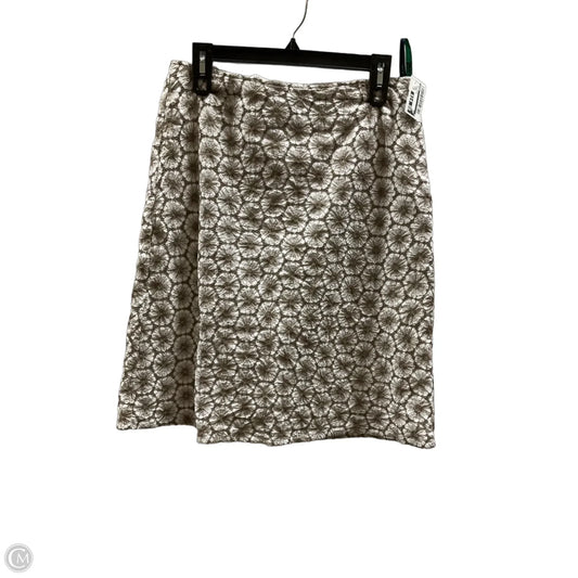 Skirt Midi By Boden In Gold & White, Size: L
