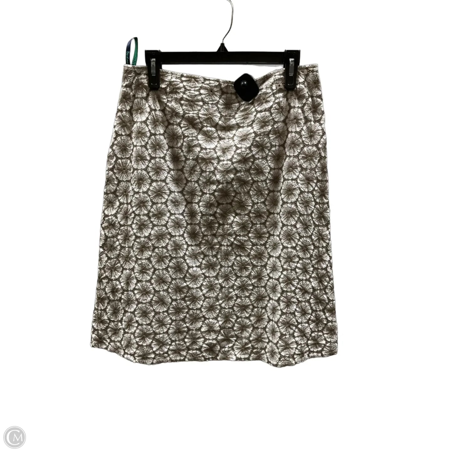 Skirt Midi By Boden In Gold & White, Size: L