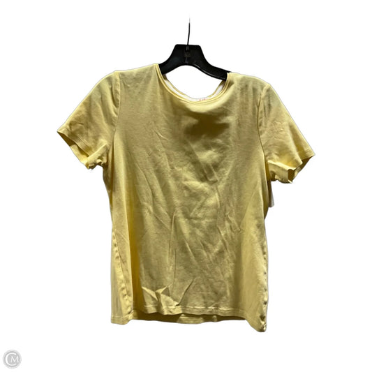 Top Short Sleeve Basic By Talbots In Yellow, Size: Lp