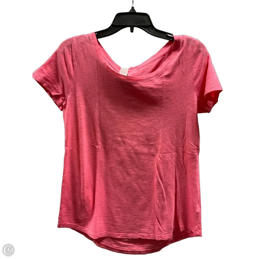 Top Short Sleeve Basic By Talbots In Pink, Size: S