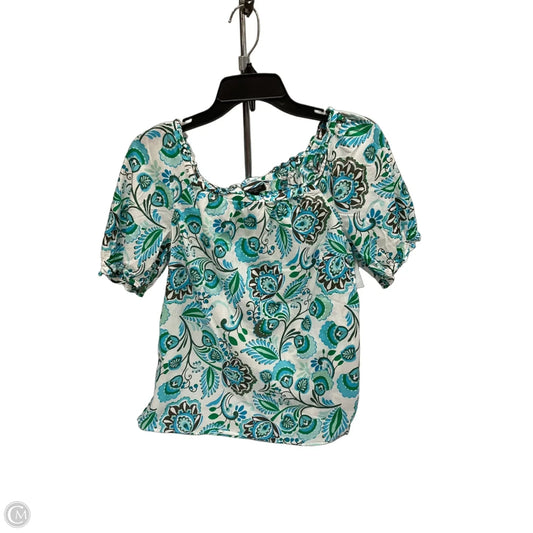 Top Short Sleeve By Talbots In Multi-colored, Size: Mp