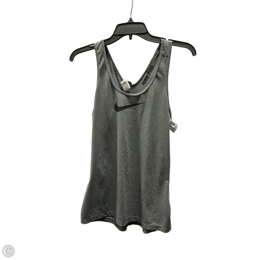 Athletic Tank Top By Nike In Grey, Size: M