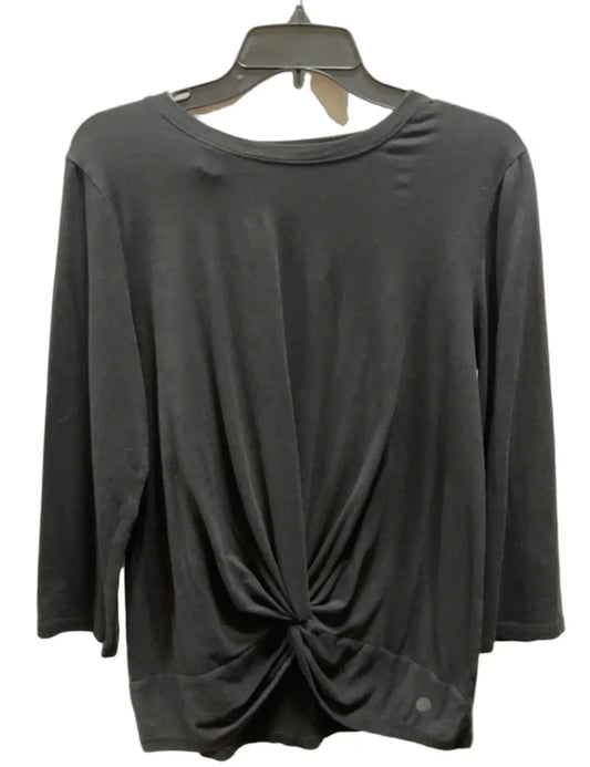 Top Long Sleeve Basic By Talbots In Black, Size: L