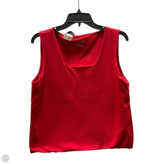 Top Sleeveless Basic By Chicos In Red, Size: L